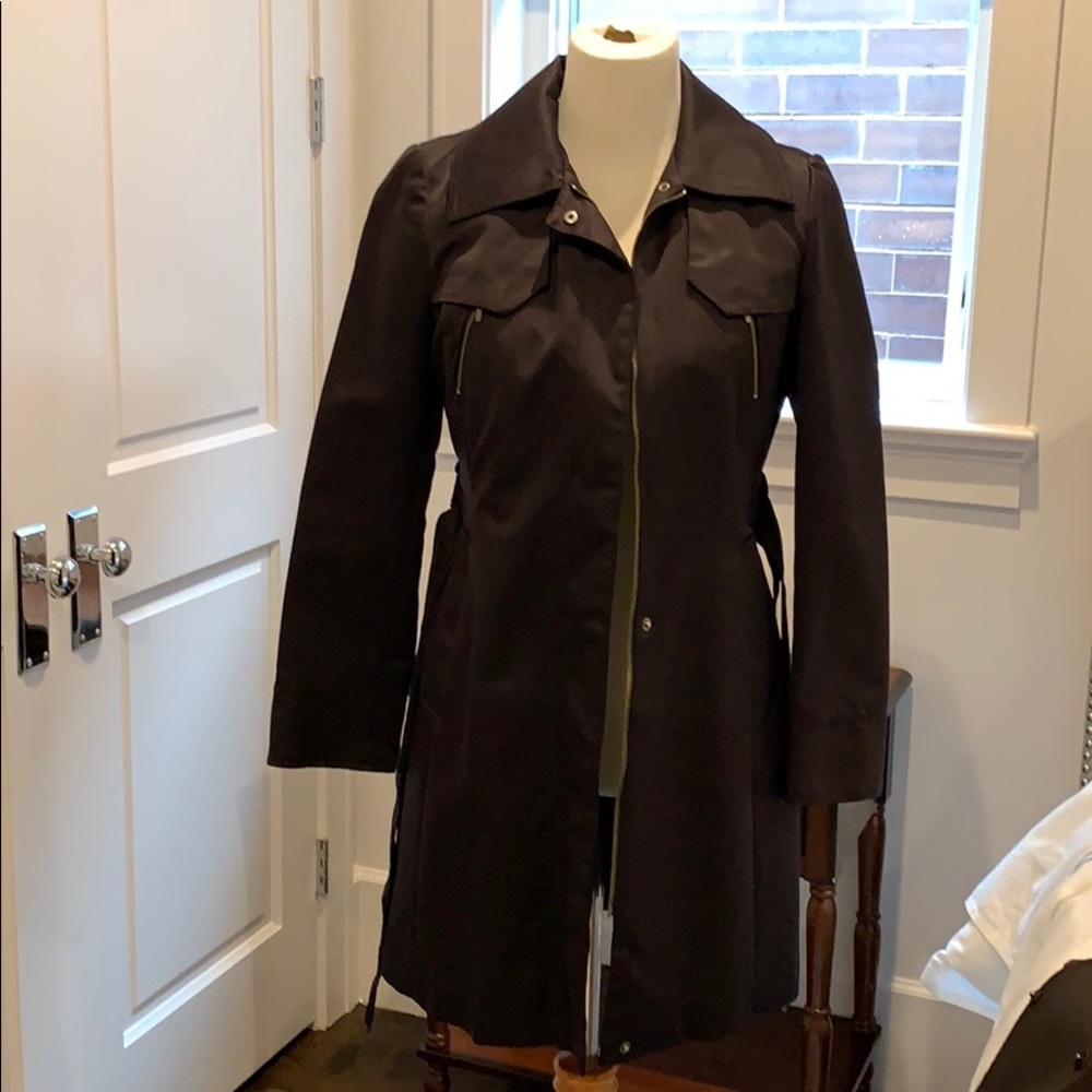 Cole Haan lined trench coat. Black. Size 4